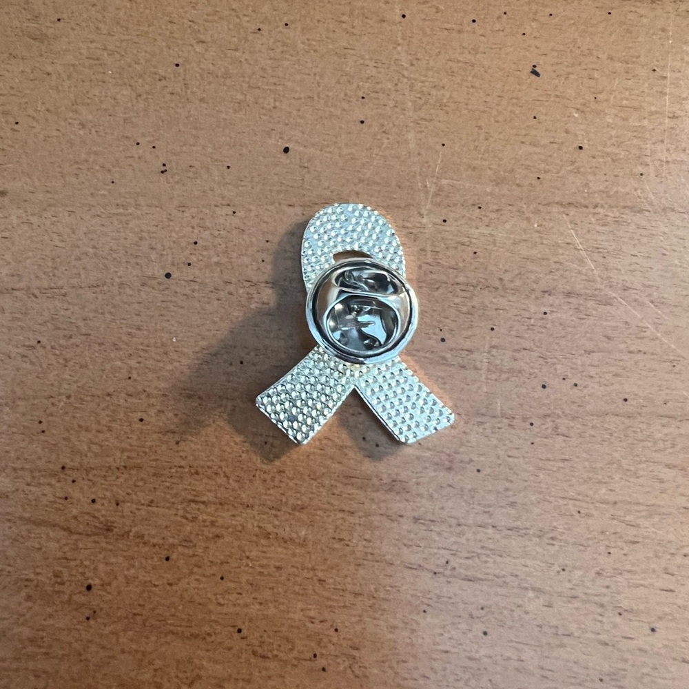 Pink Awareness Ribbon Enamel Pin - Picture 4 of 5